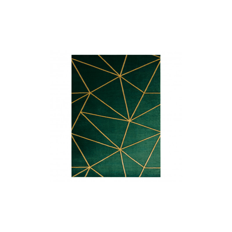 Dywan EMERALD ekskluzywny 1013 glamour, stylowy geometryczny butelkowa zieleń / złoty 200x290cm