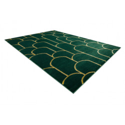 Dywan EMERALD ekskluzywny 1021 glamour, stylowy art deco butelkowa zieleń / złoty 180x270cm