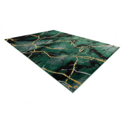 Dywan EMERALD ekskluzywny 1018 glamour, stylowy marmur butelkowa zieleń / złoty 120x170cm