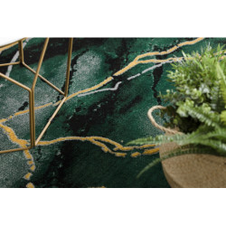 Dywan EMERALD ekskluzywny 1018 glamour, stylowy marmur butelkowa zieleń / złoty 120x170cm