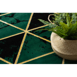 Dywan EMERALD ekskluzywny 1020 koło - glamour, stylowy marmur, trójkąty butelkowa zieleń / złoty koło 200cm Dywan EMERALD ekskluzywny 1020 koło - glamour, stylowy marmur, trójkąty butelkowa zieleń / złoty koło 200cm