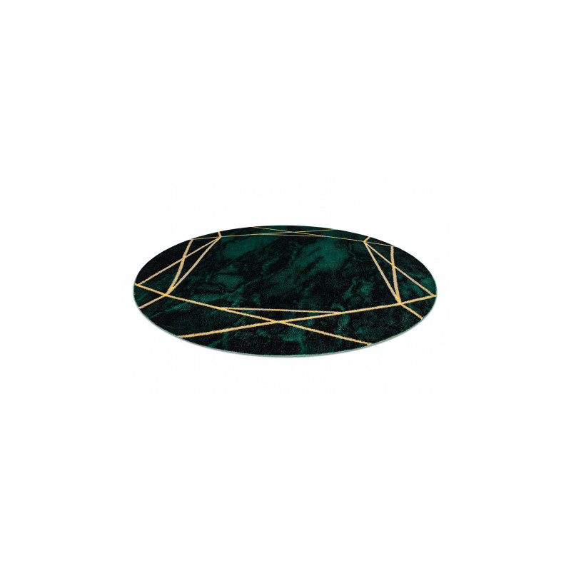 Dywan EMERALD ekskluzywny 1022 koło - glamour, stylowy marmur, geometryczny butelkowa zieleń / złoty koło 120cm Dywan EMERALD ekskluzywny 1022 koło - glamour, stylowy marmur, geometryczny butelkowa zieleń / złoty koło 120cm