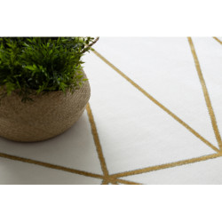 Dywan EMERALD ekskluzywny 1013 koło - glamour, stylowy geometryczny krem / złoty koło 120cm