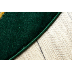 Dywan EMERALD ekskluzywny 1013 koło - glamour, stylowy geometryczny butelkowa zieleń / złoty koło 120cm