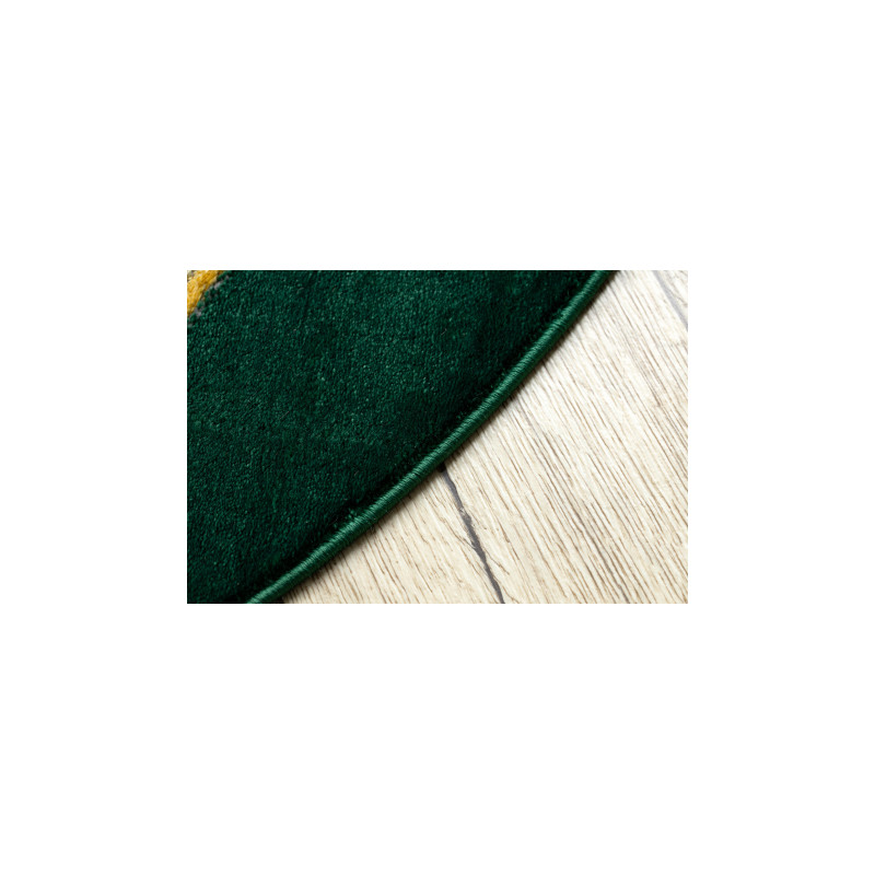 Dywan EMERALD ekskluzywny 1013 koło - glamour, stylowy geometryczny butelkowa zieleń / złoty koło 120cm