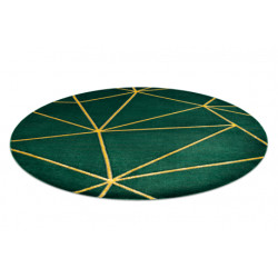 Dywan EMERALD ekskluzywny 1013 koło - glamour, stylowy geometryczny butelkowa zieleń / złoty koło 200cm