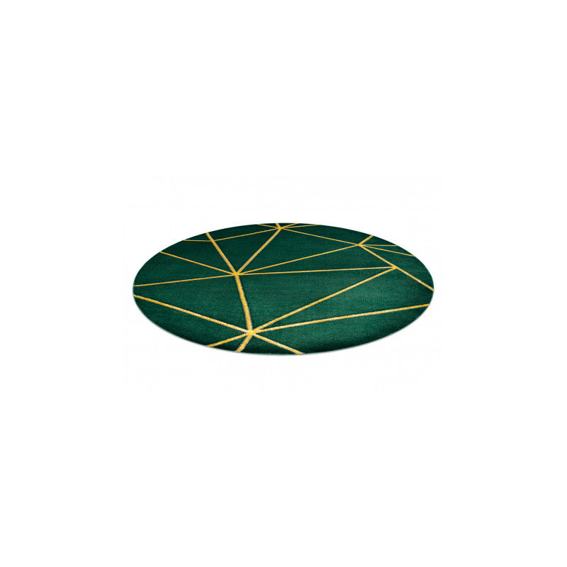 Dywan EMERALD ekskluzywny 1013 koło - glamour, stylowy geometryczny butelkowa zieleń / złoty koło 200cm