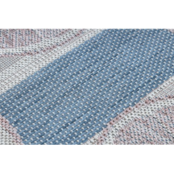 Dywan SZNURKOWY SIZAL SION Grejpfruty 00002 płaskie tkanie ecru / róż / niebieski 160x220cm