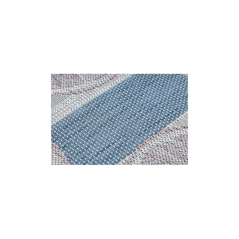 Dywan SZNURKOWY SIZAL SION Grejpfruty 00002 płaskie tkanie ecru / róż / niebieski 160x220cm