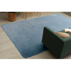 Dywan POSH Shaggy niebieski gruby, pluszowy, antypoślizgowy, do prania 50x80cm