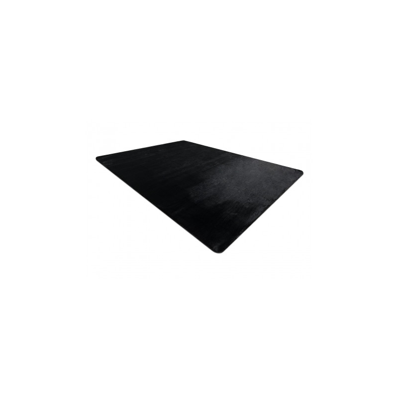 Dywan POSH Shaggy czarny gruby, pluszowy, antypoślizgowy, do prania 80x150cm