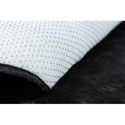 Dywan POSH koło Shaggy czarny gruby, pluszowy, antypoślizgowy, do prania koło 80cm