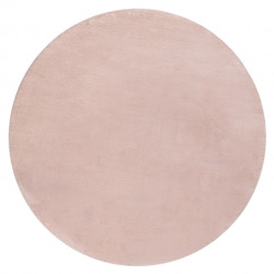 Dywan POSH koło Shaggy brudny róż gruby, pluszowy, antypoślizgowy, do prania koło 60cm