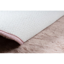 Dywan POSH koło Shaggy brudny róż gruby, pluszowy, antypoślizgowy, do prania koło 60cm
