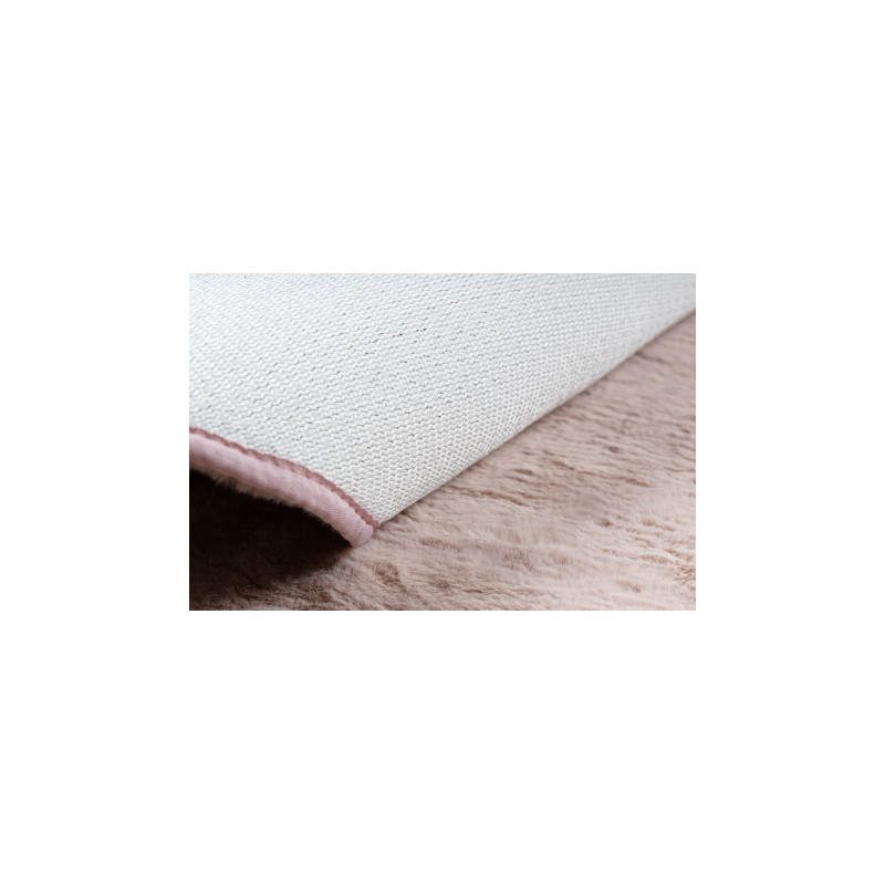 Dywan POSH koło Shaggy brudny róż gruby, pluszowy, antypoślizgowy, do prania koło 60cm