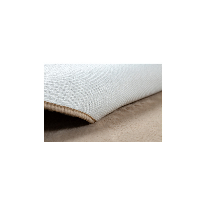 Dywan POSH koło Shaggy camel, beż gruby, pluszowy, antypoślizgowy, do prania koło 60cm