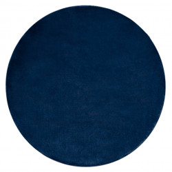 Dywan POSH koło Shaggy navy granat gruby, pluszowy, antypoślizgowy, do prania koło 80cm