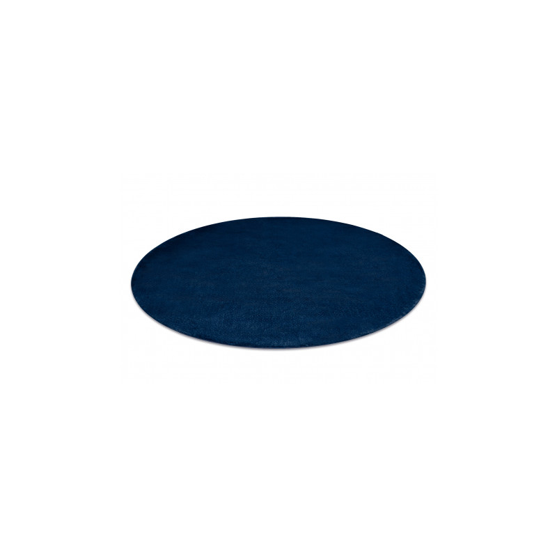 Dywan POSH koło Shaggy navy granat gruby, pluszowy, antypoślizgowy, do prania koło 80cm