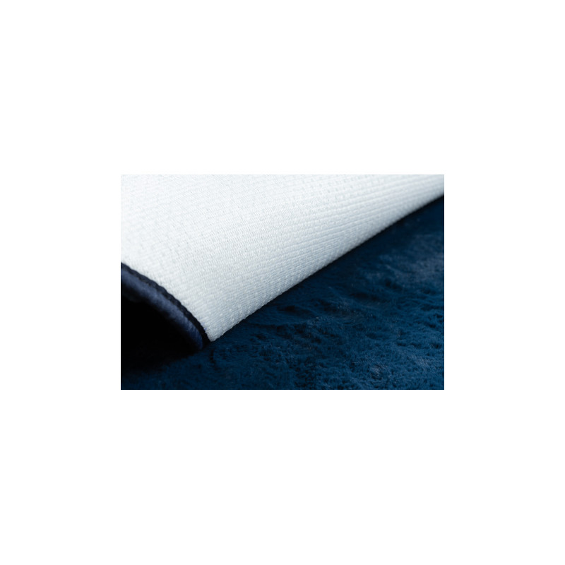 Dywan POSH koło Shaggy navy granat gruby, pluszowy, antypoślizgowy, do prania koło 100cm