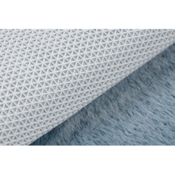 Dywan SHAPE 3105 Serce Shaggy - niebieski pluszowy, antypoślizgowy, do prania 80x80cm