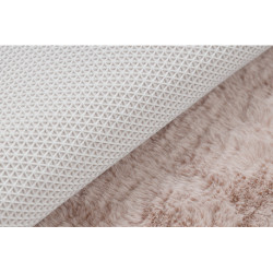 Dywan SHAPE 3105 Serce Shaggy - brudny róż pluszowy, antypoślizgowy, do prania 80x80cm