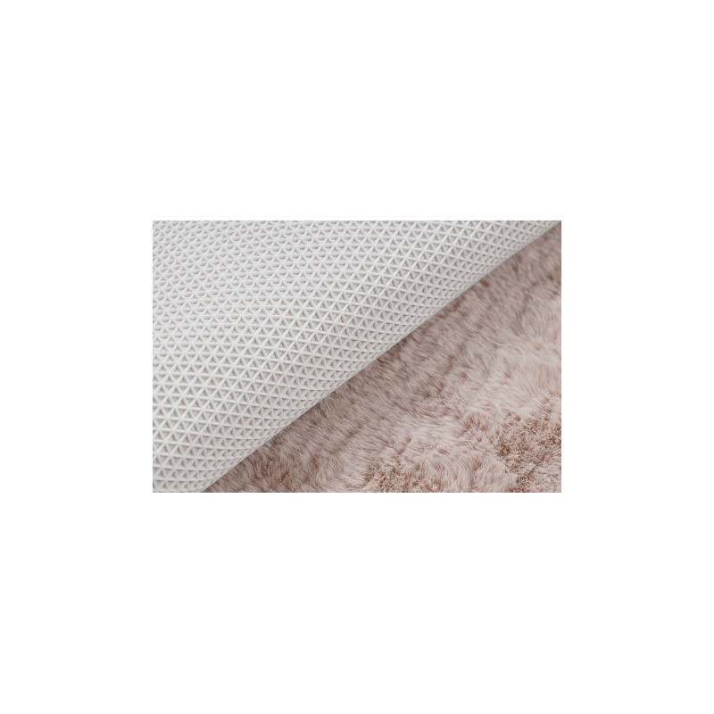 Dywan SHAPE 3105 Serce Shaggy - brudny róż pluszowy, antypoślizgowy, do prania 80x80cm