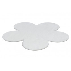 Dywan SHAPE 3106 Kwiatek Shaggy - kość słoniowa pluszowy, antypoślizgowy, do prania 80x80cm
