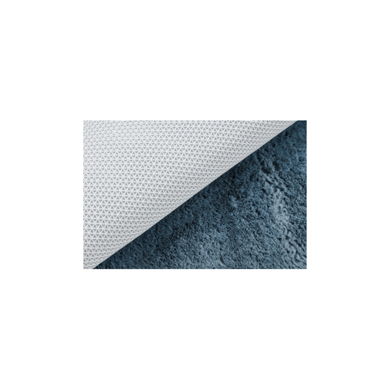 Dywan SHAPE 3148 Gwiazda Shaggy - niebieski pluszowy, antypoślizgowy, do prania 80x80cm
