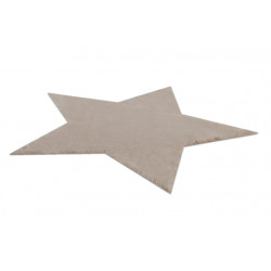 Dywan SHAPE 3148 Gwiazda Shaggy - camel, beż pluszowy, antypoślizgowy, do prania 80x80cm