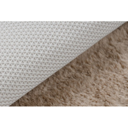 Dywan SHAPE 3148 Gwiazda Shaggy - camel, beż pluszowy, antypoślizgowy, do prania 80x80cm