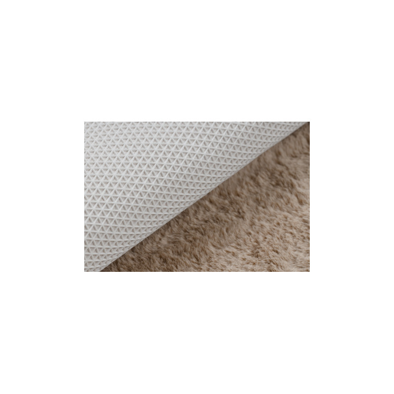 Dywan SHAPE 3148 Gwiazda Shaggy - camel, beż pluszowy, antypoślizgowy, do prania 80x80cm