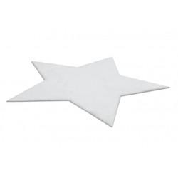 Dywan SHAPE 3148 Gwiazda Shaggy - kość słoniowa pluszowy, antypoślizgowy, do prania 80x80cm