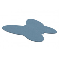 Dywan SHAPE 3150 Motyl Shaggy - niebieski pluszowy, antypoślizgowy, do prania 80x80cm Dywan SHAPE 3150 Motyl Shaggy - niebieski pluszowy, antypoślizgowy, do prania 80x80cm