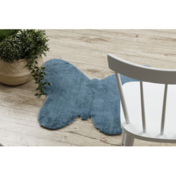 Dywan SHAPE 3150 Motyl Shaggy - niebieski pluszowy, antypoślizgowy, do prania 80x80cm Dywan SHAPE 3150 Motyl Shaggy - niebieski pluszowy, antypoślizgowy, do prania 80x80cm