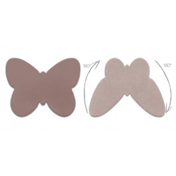 Dywan SHAPE 3150 Motyl Shaggy - brudny róż pluszowy, antypoślizgowy, do prania 80x80cm