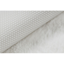 Dywan SHAPE 3150 Motyl Shaggy - kość słoniowa pluszowy, antypoślizgowy, do prania 80x80cm