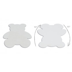 Dywan SHAPE 3146 Miś Shaggy - kość słoniowa pluszowy, antypoślizgowy, do prania 80x96cm