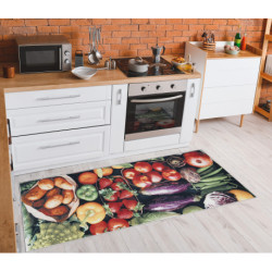 Dywan do prania ANDRE 1711 Owoce i warzywa, do kuchni, antypoślizgowy - zielony 80x200cm Dywan do prania ANDRE 1711 Owoce i warzywa, do kuchni, antypoślizgowy - zielony 80x200cm