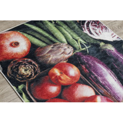Dywan do prania ANDRE 1711 Owoce i warzywa, do kuchni, antypoślizgowy - zielony 80x200cm Dywan do prania ANDRE 1711 Owoce i warzywa, do kuchni, antypoślizgowy - zielony 80x200cm