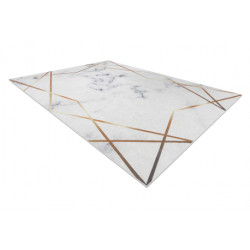 Dywan do prania ANDRE 1220 Marmur, geometryczny antypoślizgowy - biały 120x170cm