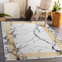 Dywan do prania ANDRE 1126 Marmur, grecki antypoślizgowy - biały / złoty 160x220cm Dywan do prania ANDRE 1126 Marmur, grecki antypoślizgowy - biały / złoty 160x220cm