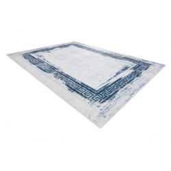 Dywan do prania ANDRE 1213 Grecki vintage, antypoślizgowy - biały / niebieski 120x170cm