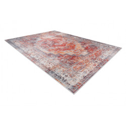 Dywan do prania ANDRE 1684 Ramka, vintage antypoślizgowy - czerwony 80x150cm