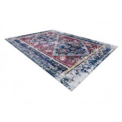 Dywan do prania ANDRE 1136 Orientalny vintage, antypoślizgowy - bordo / niebieski 120x170cm
