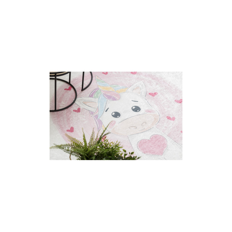 Dywan do prania BAMBINO 1128 Jednorożec, dla dzieci, antypoślizgowy - krem 80x150cm Dywan do prania BAMBINO 1128 Jednorożec, dla dzieci, antypoślizgowy - krem 80x150cm