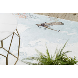 Dywan do prania BAMBINO 1163 Mapa świata, świat dla dzieci, antypoślizgowy - niebieski 160x220cm Dywan do prania BAMBINO 1163 Mapa świata, świat dla dzieci, antypoślizgowy - niebieski 160x220cm