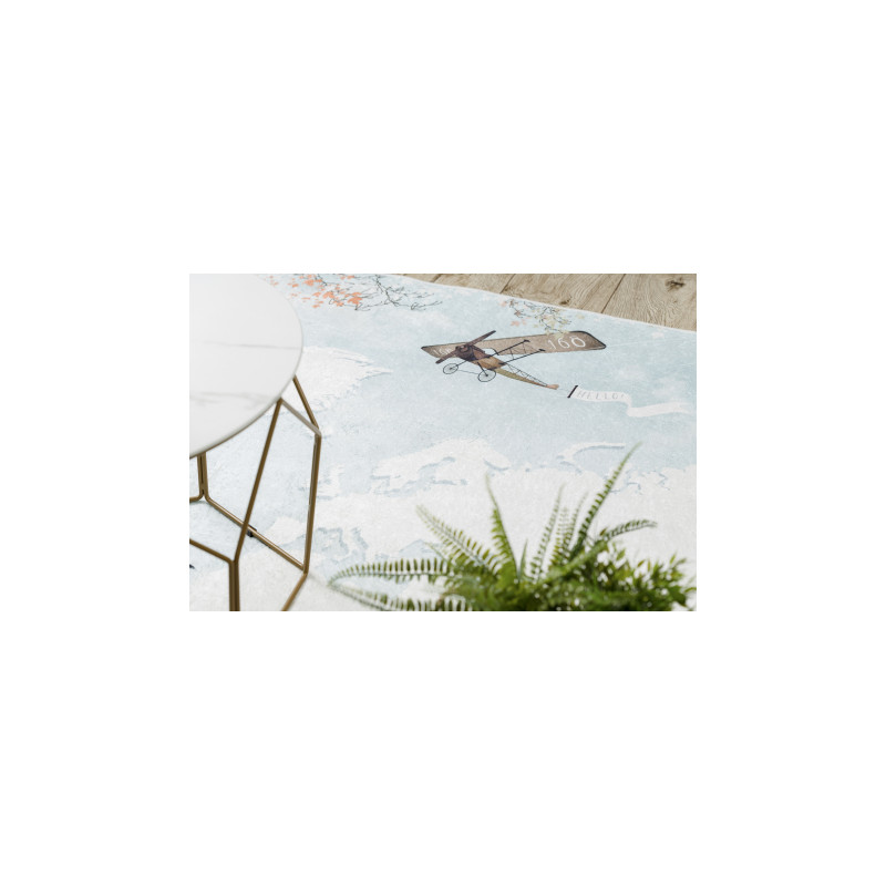 Dywan do prania BAMBINO 1163 Mapa świata, świat dla dzieci, antypoślizgowy - niebieski 160x220cm Dywan do prania BAMBINO 1163 Mapa świata, świat dla dzieci, antypoślizgowy - niebieski 160x220cm