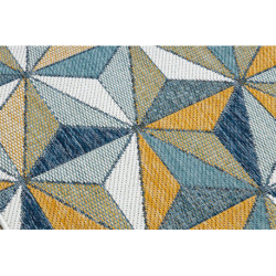 Dywan, chodnik SZNURKOWY SIZAL COOPER Mozaika, Trójkąty 22222 ecru / granat 60x250cm