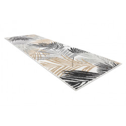 Dywan, chodnik SZNURKOWY SIZAL COOPER Liście 22258 ecru / czarny 70x250cm