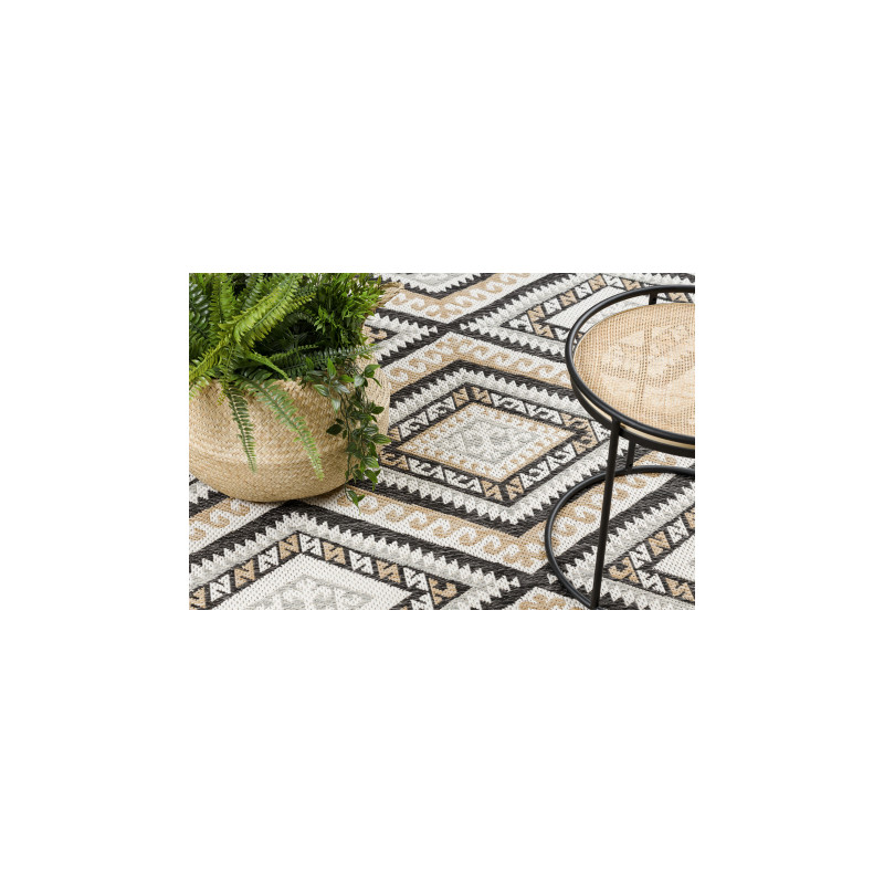 Dywan SZNURKOWY SIZAL COOPER Romby, Aztecki, Etno 22224 ecru / czarny 180x270cm Dywan SZNURKOWY SIZAL COOPER Romby, Aztecki, Etno 22224 ecru / czarny 180x270cm
